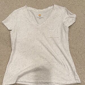 C&C California Women's Speckled Gray V-Neck Tee